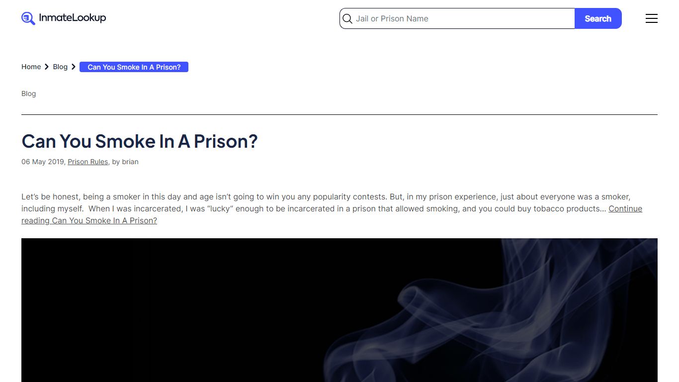 Can You Smoke In A Prison? - Inmate Lookup