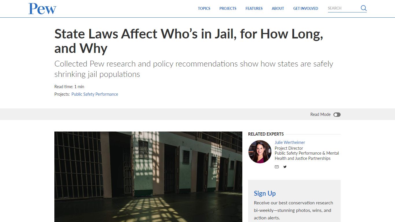State Laws Affect Who’s in Jail, for How Long, and Why